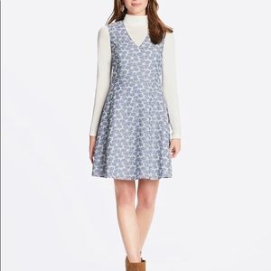 NWT Draper James | Embroidered Chambray Sleeveless Love Circle Dress